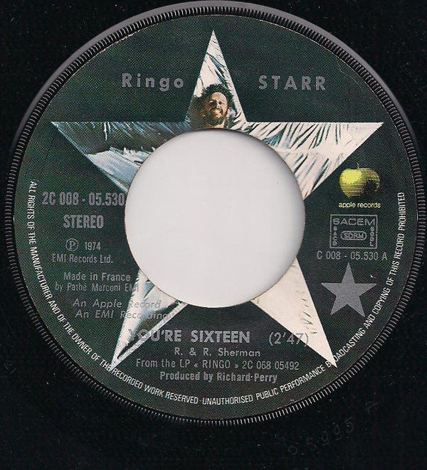 Ringo Starr : You're Sixteen (7", Single)