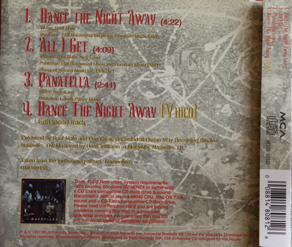 The Mavericks : Dance The Night Away (CD, Single, Enh)