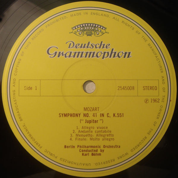 Wolfgang Amadeus Mozart, Berlin Philharmonic* / Karl Böhm, Joseph Haydn, London Philharmonic Orchestra / Eugen Jochum : Symphony Nr. 41 In C Major (Jupiter) / Symphony Nr. 94 In G Major (The Surprise) (LP, Comp)