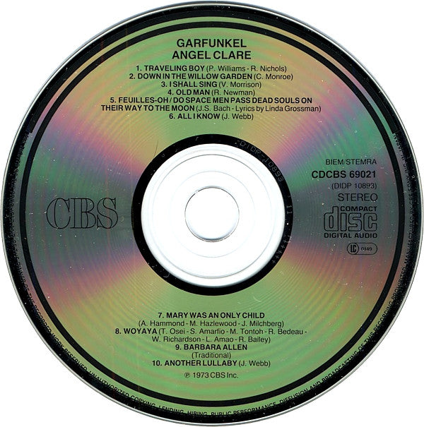 Art Garfunkel : Angel Clare (CD, Album, RE)