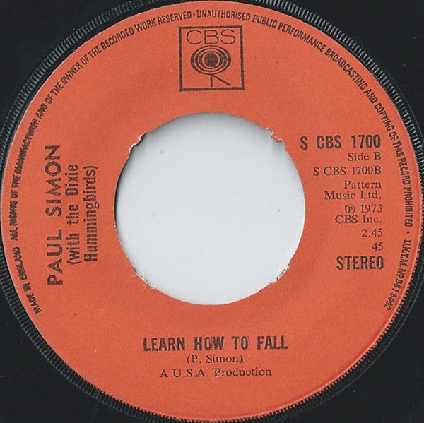 Paul Simon With The Dixie Hummingbirds : Loves Me Like A Rock (7", Kno)