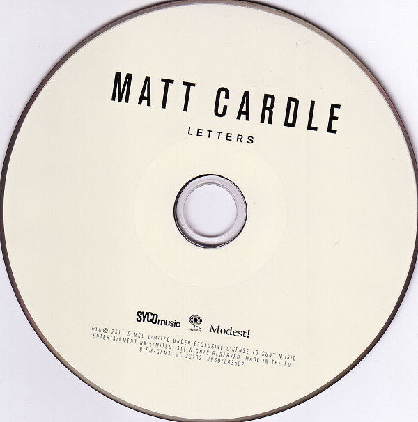 Matt Cardle : Letters (CD, Album)