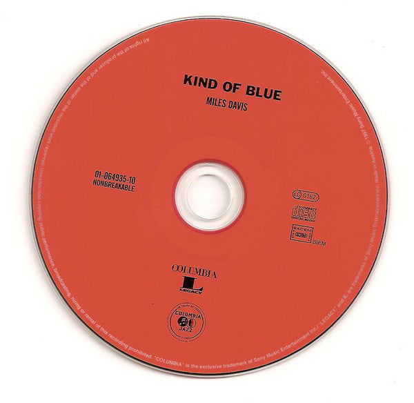 Miles Davis : Kind Of Blue (CD, Album, RE, RM)