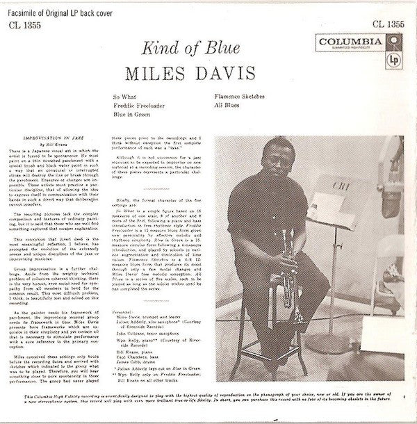 Miles Davis : Kind Of Blue (CD, Album, RE, RM)