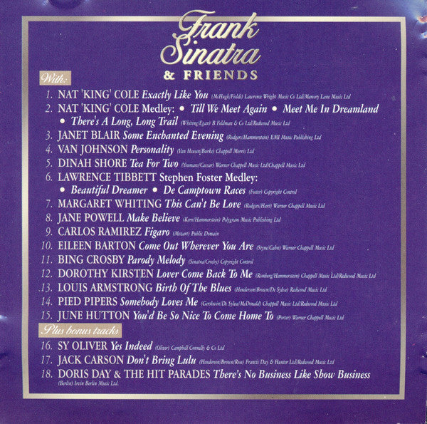 Frank Sinatra And Friends : Frank Sinatra & Friends (CD, Comp)