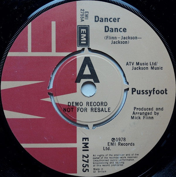 Pussyfoot : Dancer Dance (7", Promo)