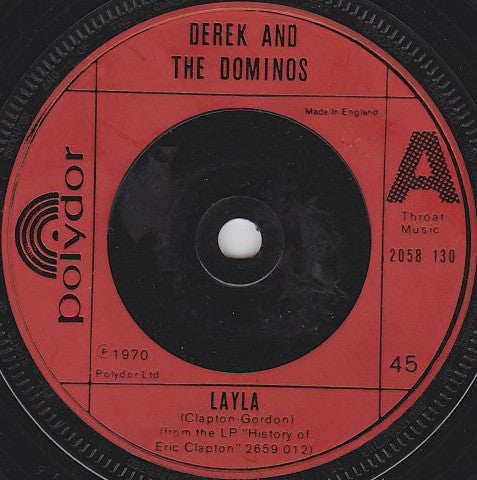 Derek & The Dominos : Layla (7", Single, RE)