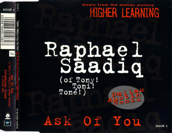 Raphael Saadiq : Ask Of You (Dallas Austin Remix) (CD, Single)