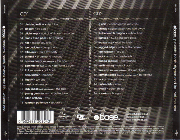 Various : MTV Base Presents: Beats, Rhymes & Life - Volume One (2xCD, Comp)