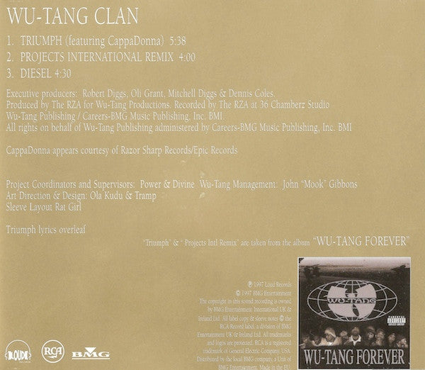 Wu-Tang Clan Featuring Cappadonna : Triumph (CD, Single, Par)