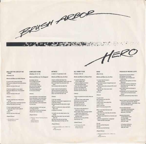 Brush Arbor : Hero (LP, Album)