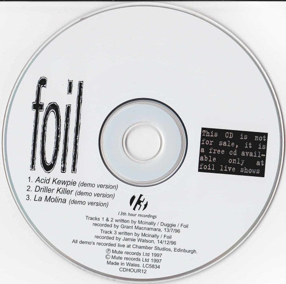 Foil : Acid Kewpie (CD, Single, Car)