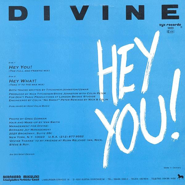 Divine : Hey You! (12")