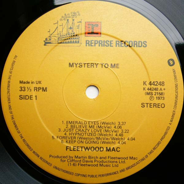 Fleetwood Mac : Mystery To Me (LP, Album, RP, Gat)