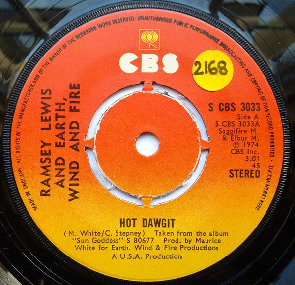 Ramsey Lewis And Earth, Wind & Fire : Hot Dawgit (7", Single)