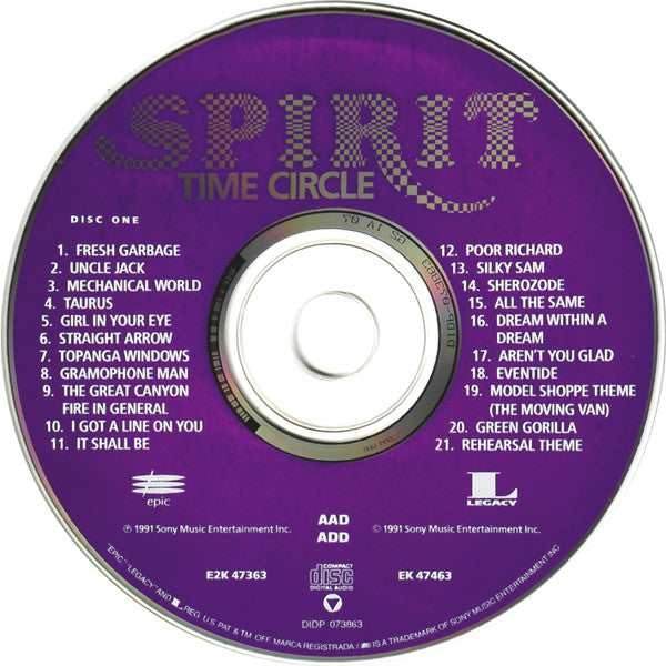 Spirit (8) : Time Circle (1968-1972) (2xCD, Comp, RE, RM, Son)