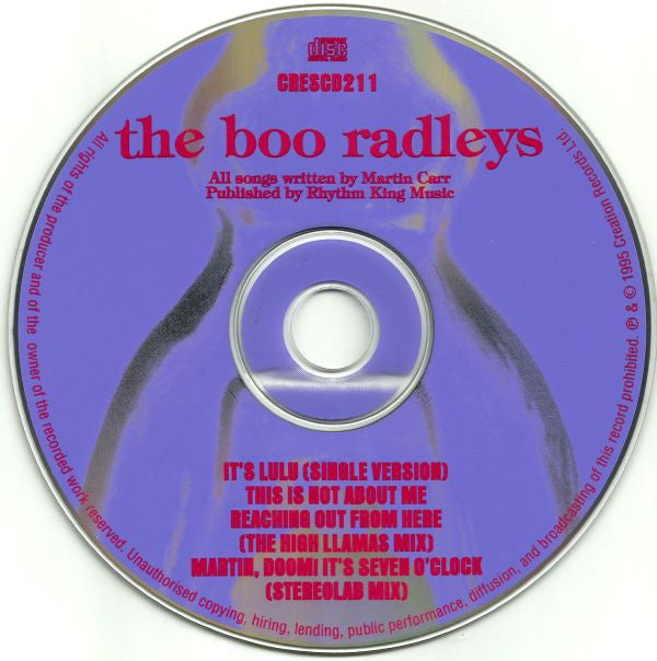 The Boo Radleys : It's Lulu (CD, Single, CD1)