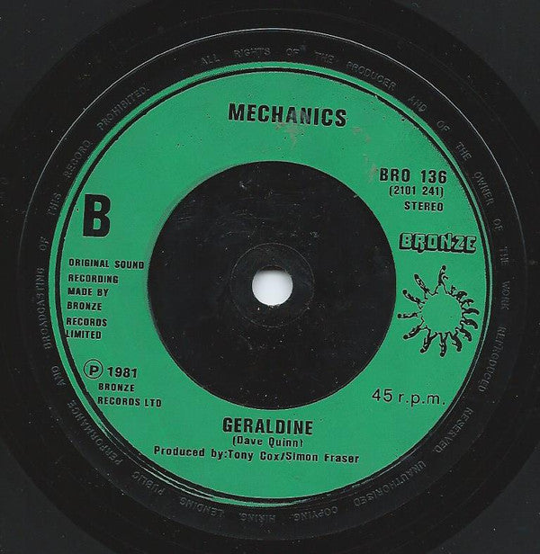 The Mechanics : Love And Understanding (7")