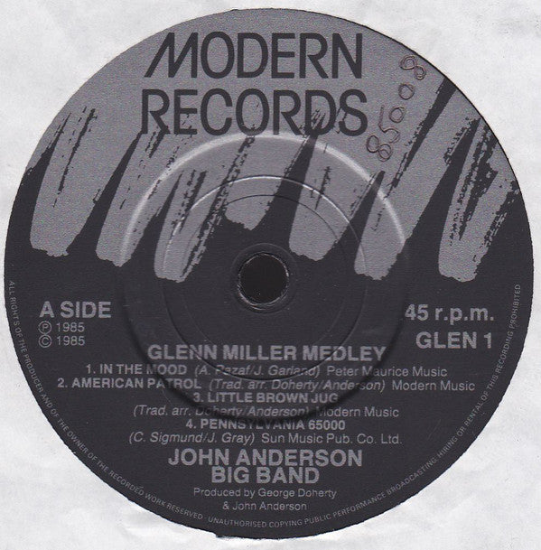 The John Anderson Band : Plays Glenn Miller (7")