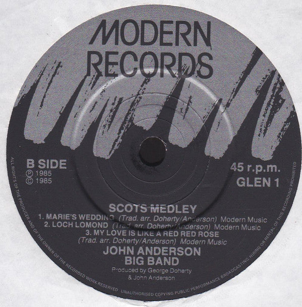 The John Anderson Band : Plays Glenn Miller (7")