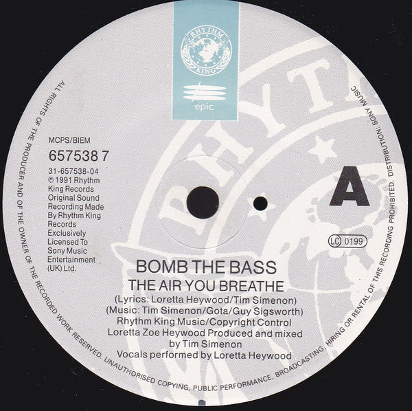 Bomb The Bass : The Air You Breathe (7", Single)