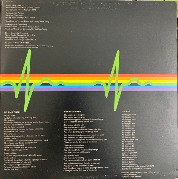 Pink Floyd : The Dark Side Of The Moon (LP, Album, Gat)