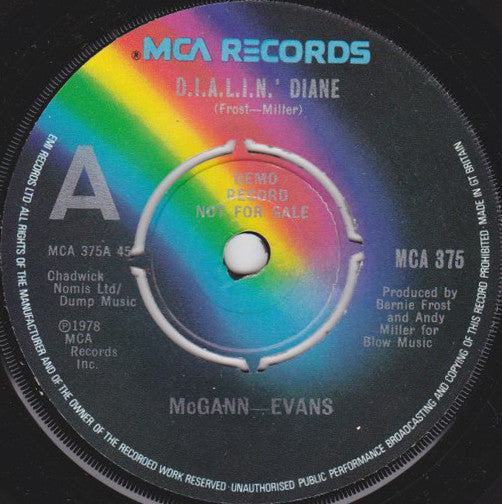 McGann-Evans : D.I.A.L.I.N.' Diane (7", Promo)