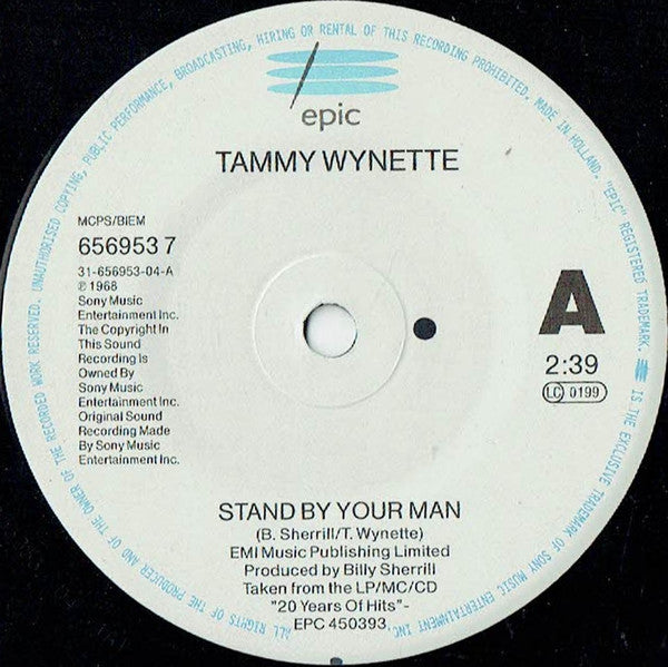 Tammy Wynette : Stand By Your Man (7")