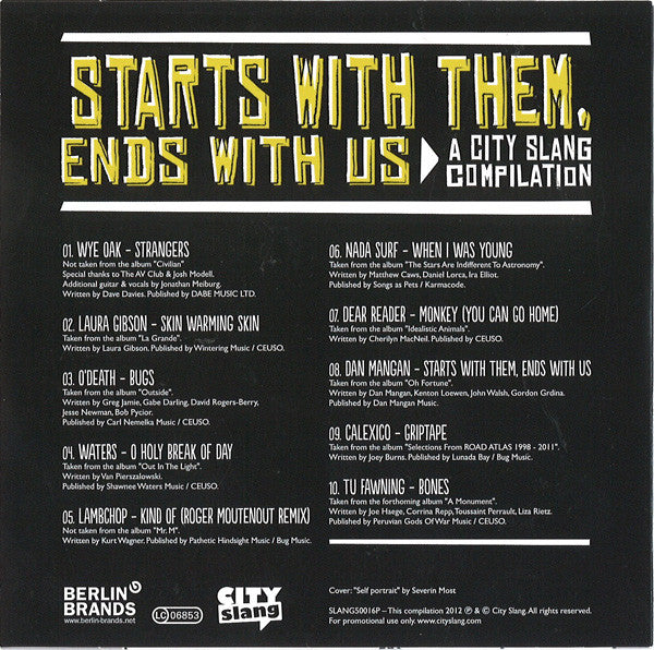 Various : Starts With Them, Ends With Us - A City Slang Compilation (CD, Comp, Promo)