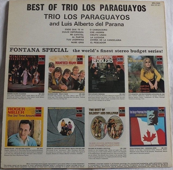 Trio Los Paraguayos And Luis Alberto Del Parana* : The Best Of Los Paraguayos (LP, Comp, RE)
