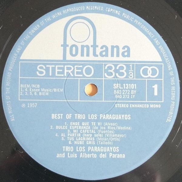 Trio Los Paraguayos And Luis Alberto Del Parana* : The Best Of Los Paraguayos (LP, Comp, RE)
