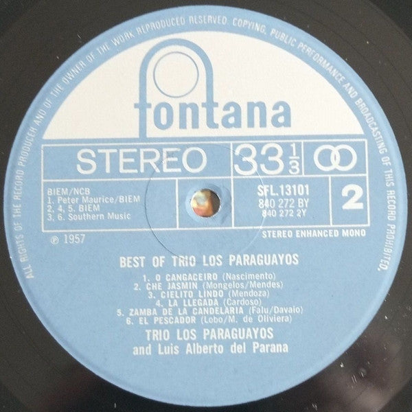 Trio Los Paraguayos And Luis Alberto Del Parana* : The Best Of Los Paraguayos (LP, Comp, RE)