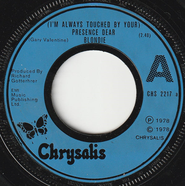 Blondie : (I'm Always Touched By Your) Presence Dear (7", Single, Lar)