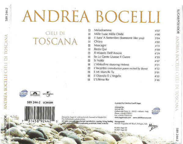 Andrea Bocelli : Cieli Di Toscana (CD, Album)