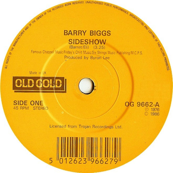 Barry Biggs / Susan Cadogan : Sideshow / Hurt So Good (7")