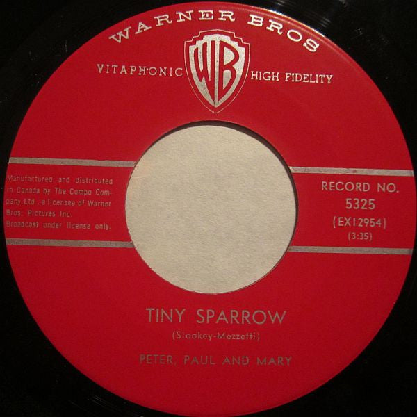 Peter, Paul & Mary : Big Boat / Tiny Sparrow (7")