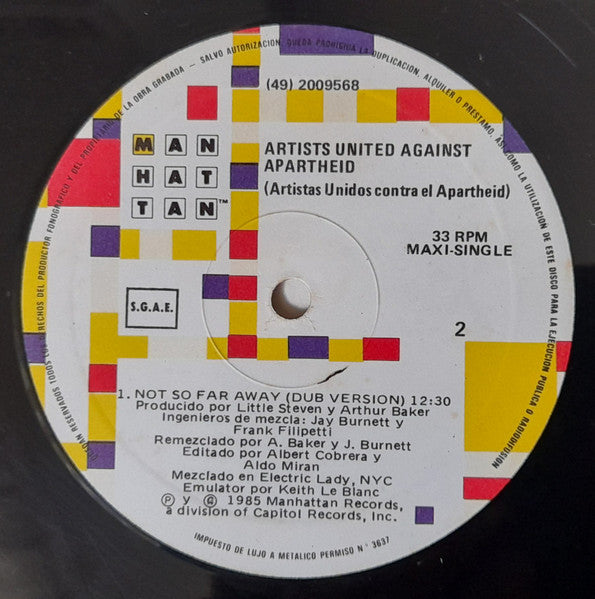 Artists United Against Apartheid : Sun City (12", Maxi)