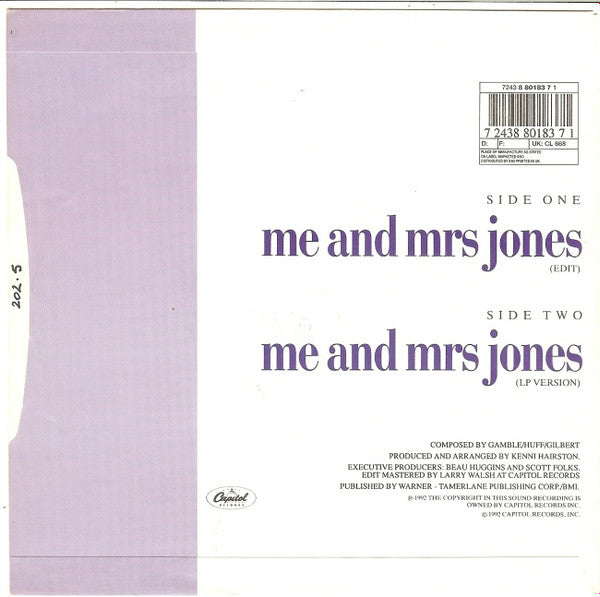 Freddie Jackson : Me And Mrs Jones (7", Single)