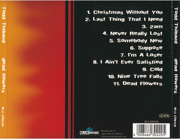 Todd Thibaud : Dead Flowers (CD, Album)