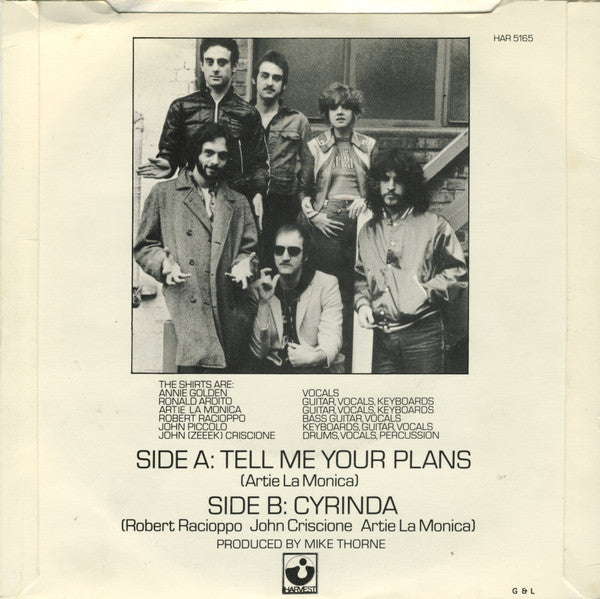 The Shirts : Tell Me Your Plans (7", Single)