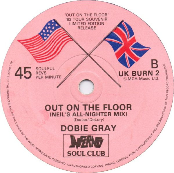 Dobie Gray : Out On The Floor (7", Single, Ltd, RE)