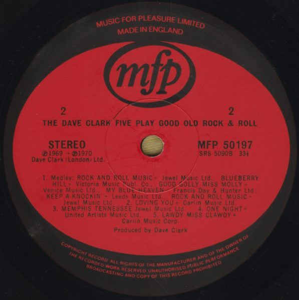 The Dave Clark Five : Play Good Old Rock  & Roll  (LP, Comp, RE)