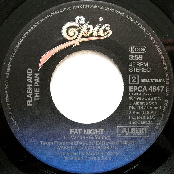 Flash & The Pan : Midnight Man (7", Single)