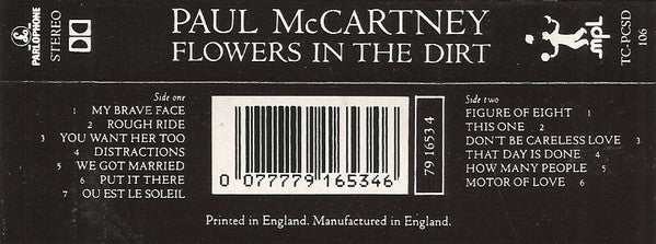 Paul McCartney : Flowers In The Dirt (Cass, Album)