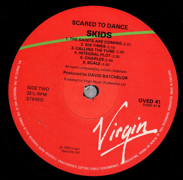 Skids : Scared To Dance (LP, Album, RE)