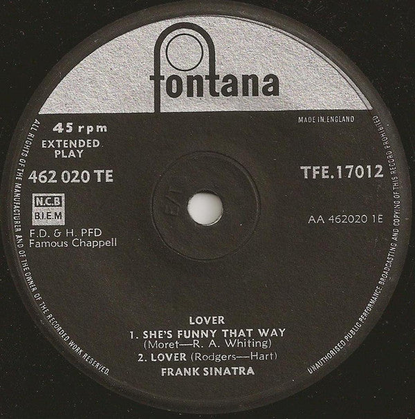 Frank Sinatra : Lover (7", EP)