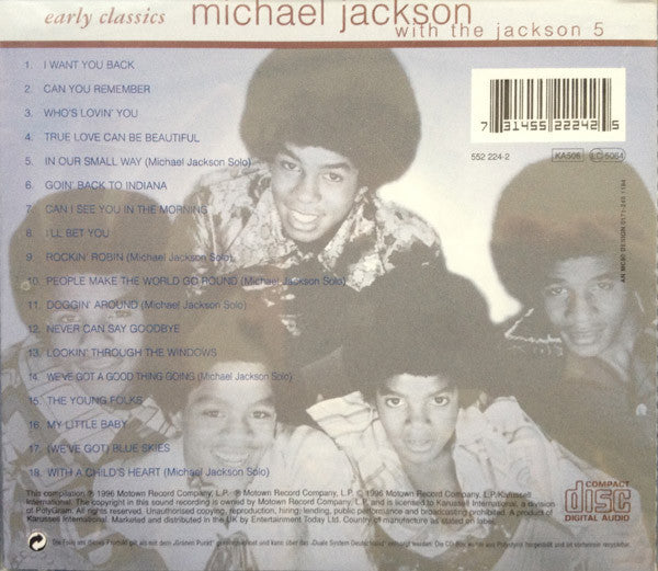 Michael Jackson With The Jackson 5 : Early Classics (CD, Comp)