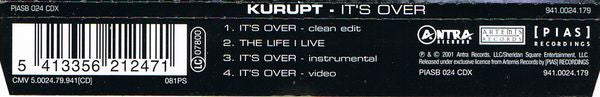 Kurupt : It's Over (CD, Single, Enh)