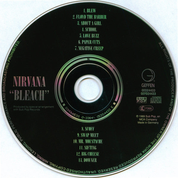 Nirvana : Bleach (CD, Album, RE, RP, Son)