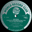 Ludwig Van Beethoven - Charles Cyroulnik, L'Orchestre De L'Association Des Concerts Colonne, Pierre Dervaux (2) : Violin Concerto (LP, Album, Mono, Club)